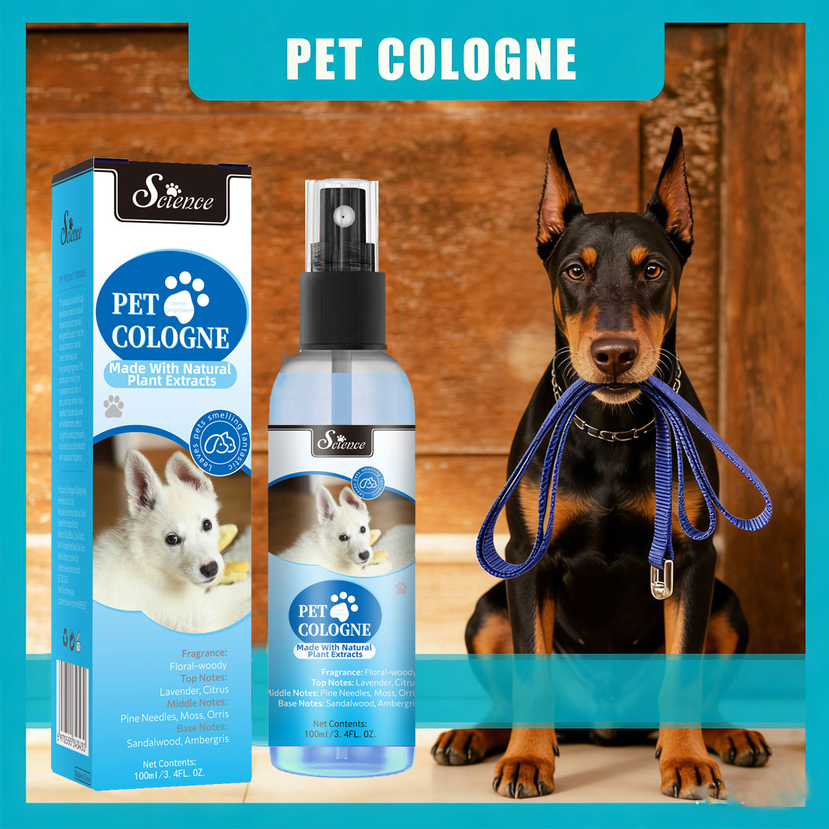 Perfume Fragrance Shampoo - 100 ml Haustier-Deodorant-Parfümspray, Geruchsbeseitiger für Katzen