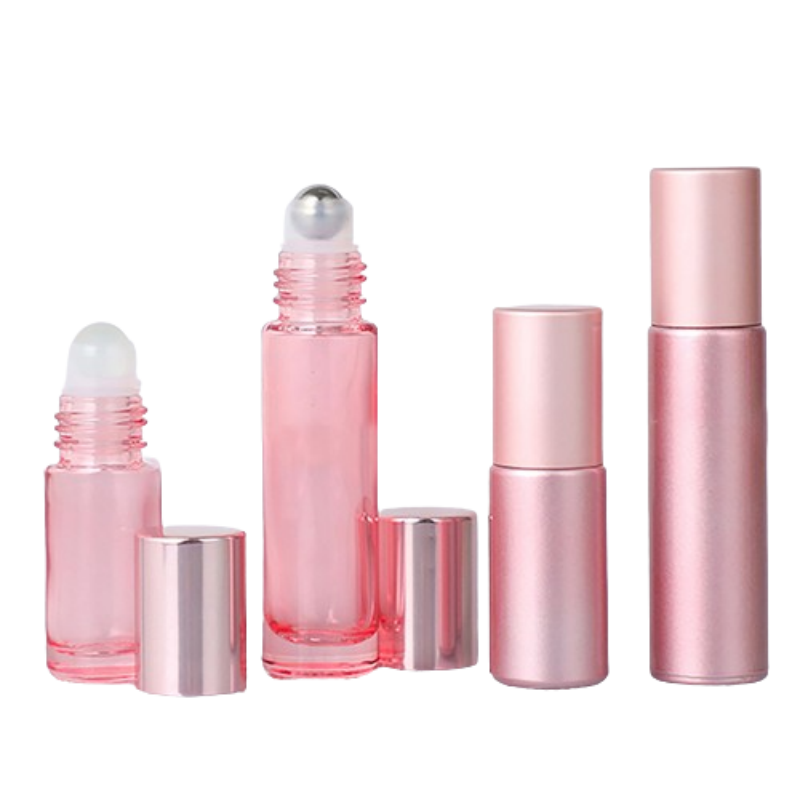 Attar Oil Roll On - 5/10ml rosa Glas rolle auf Flasche