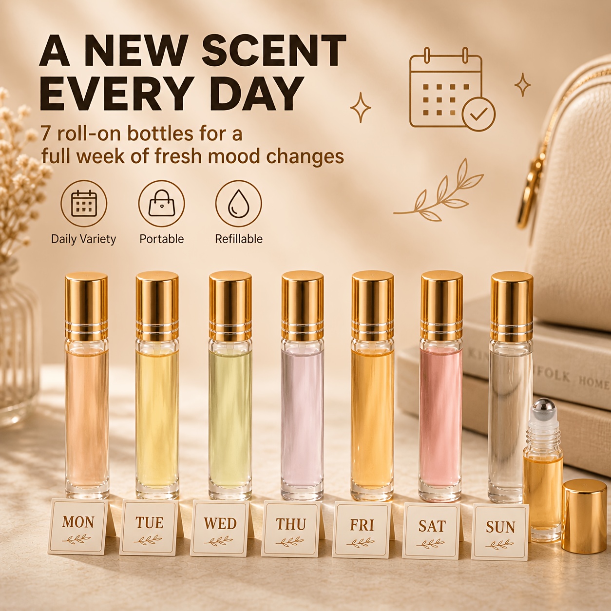 7/14 Stück Glas-Roll-on-Flasch – Attar Oil Roll On Bewertung und Preis